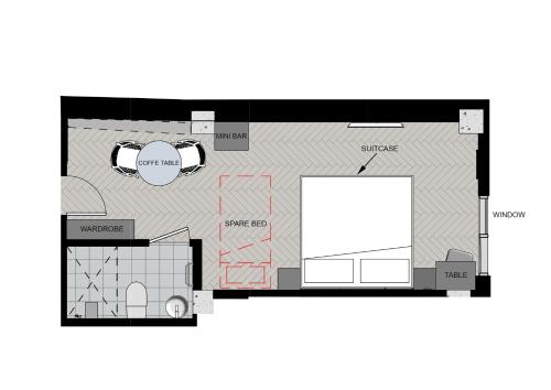 a floor plan of a building at AREA Hotel Yerevan in Yerevan