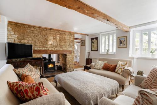 Χώρος καθιστικού στο Spring Cottage