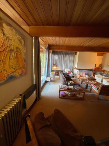 Гостиная зона в Hosteria La Chacra Moto Friendly