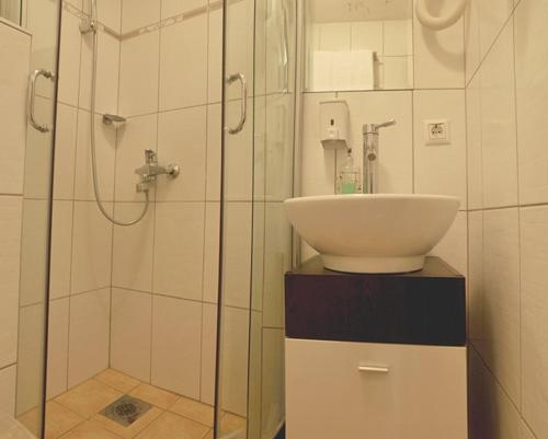 Koupelna v ubytování Hotel Tivoli