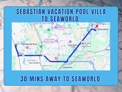 Screened pool & spa resort access near Disney photo 58