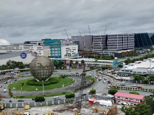 Vista general de Manila o vista desde el hostal o pensión