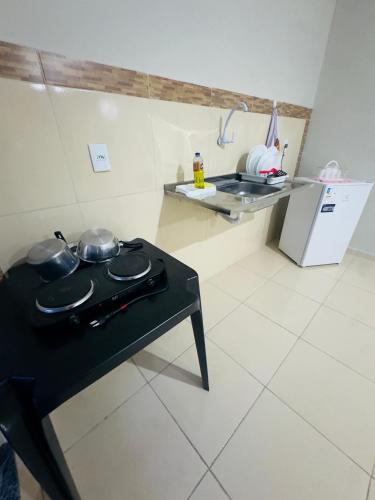 Η κουζίνα ή μικρή κουζίνα στο Flat Vila Mariana