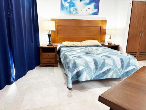 Ένα ή περισσότερα κρεβάτια σε δωμάτιο στο Suite Moni tranquila y elegante