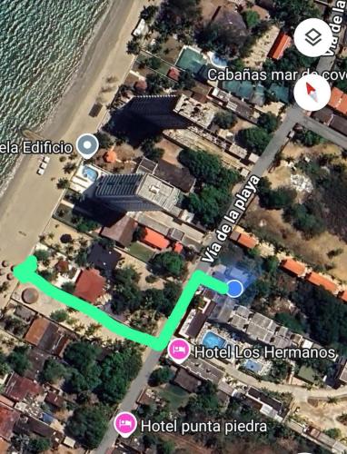 a map of the hotel puerto los terrazas at Villa Ana tu hogar lejos de casa in Coveñas