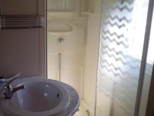 Ένα μπάνιο στο Mobil home spacieux avec terrasse - 8 personnes - API-1-52-408