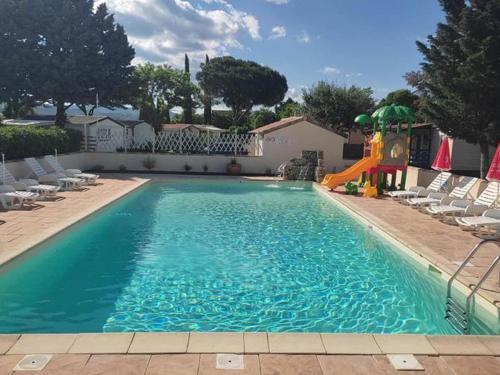 Πισίνα στο ή κοντά στο Mobil-home à Anduze - Terrasse - API-1-52-443