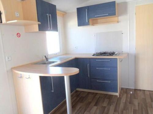 Η κουζίνα ή μικρή κουζίνα στο Mobil-home à Mialet avec Terrasse - API-1-52-510