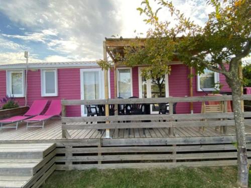 Mobil-home 40m² avec Terrasse pour 6 au Camping Le Boulou - API-1-52-512