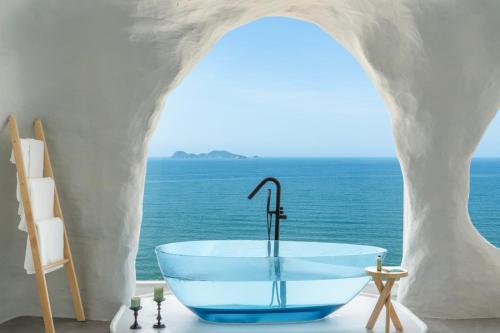 Koupelna v ubytování Miyue · Santorini Seaview Resort Hotel (Huizhou Huidong Shuangyue Bay Branch)
