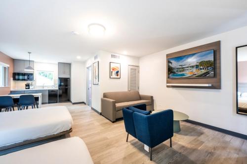 Kuchyň nebo kuchyňský kout v ubytování Rolo Beach Hotel