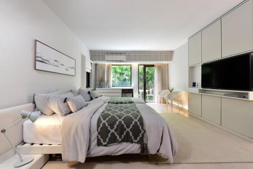 Postel nebo postele na pokoji v ubytování Tree Villa Bangkok