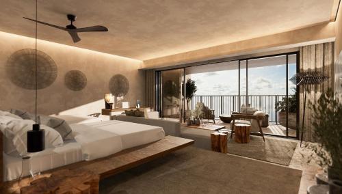 Ένα ή περισσότερα κρεβάτια σε δωμάτιο στο edit x seven SETOUCHI SHODOSHIMA