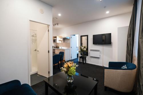 Dapur atau dapur kecil di Gilmer Apartment Hotel