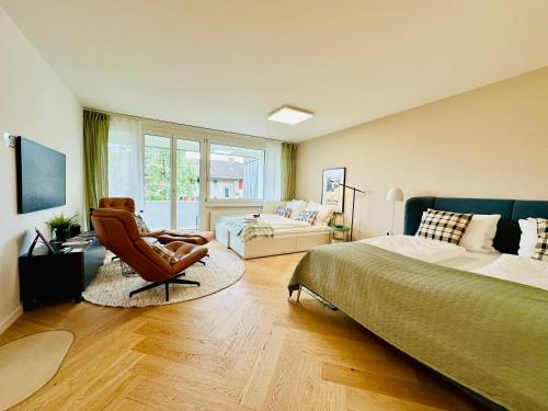 Modern City Studio with Air Condition & Balcony