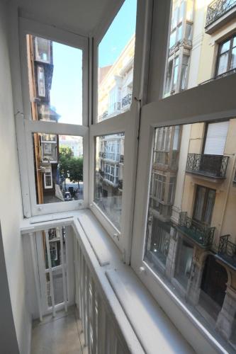 a view from an upstairs window of an apartment at Sotileza Select Santander in Santander