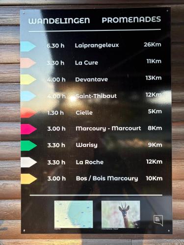 a screenshot of a menu on a cell phone at Chalet 9 La Boverie in Rendeux