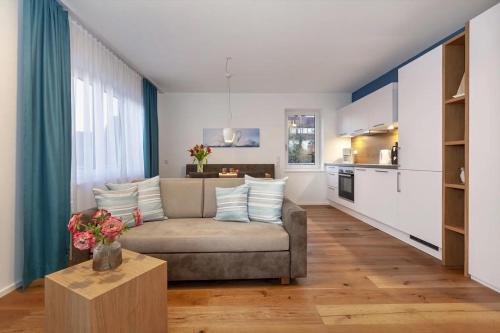 Η κουζίνα ή μικρή κουζίνα στο Appartements Bank Am See