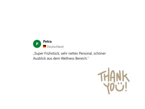 a screenshot of the thank you card with the words thank you written on it at Hotel Talhof Garni&more in Wängle bei Reutte in Reutte