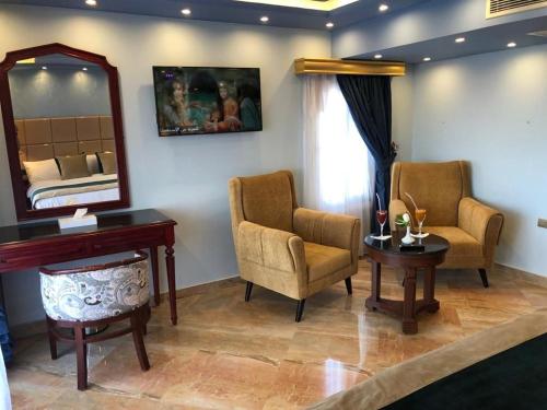The Nile Palace Hotelにあるシーティングエリア