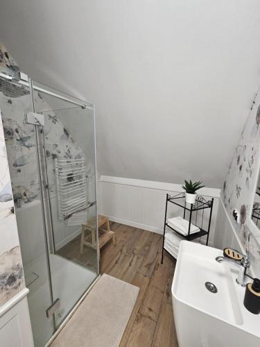 Ένα μπάνιο στο Apartament Zielony - Dom Nasutów