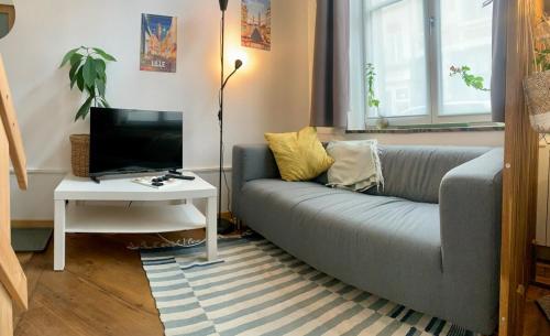 Studio with mezzanine