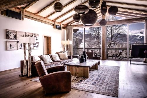 Istumisnurk majutusasutuses Kitzhof Mountain Design Resort