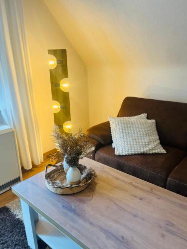 Χώρος καθιστικού στο Maisonette Wohnung Sophie mit Balkon und Terrasse