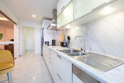 Nhà bếp/bếp nhỏ tại Lux City center apartments EX