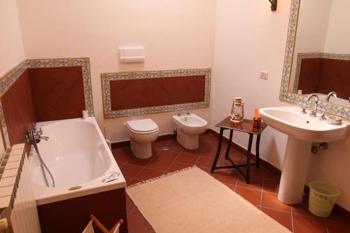 A bathroom at La Masseria