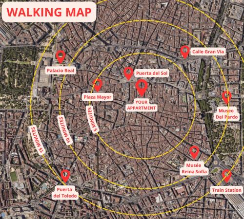 3 min walk - Puerta del Sol - AC Every Room - Desk