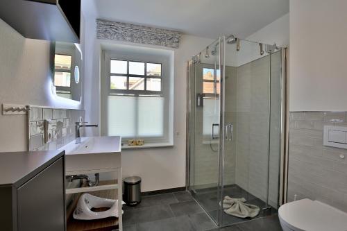 Phòng tắm tại Ferienwohnung Inselherz