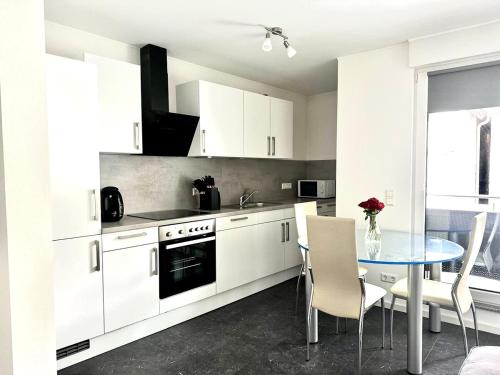 Η κουζίνα ή μικρή κουζίνα στο Apartment in Rittersdorf