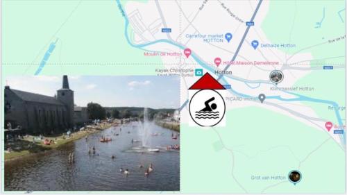 a screenshot of a map of a river with a view at Chalet 190 La Belle Durbuy in Durbuy