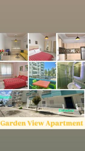 a collage of different pictures of a room at Marina Premium Hotel & Apartments in Vlorë