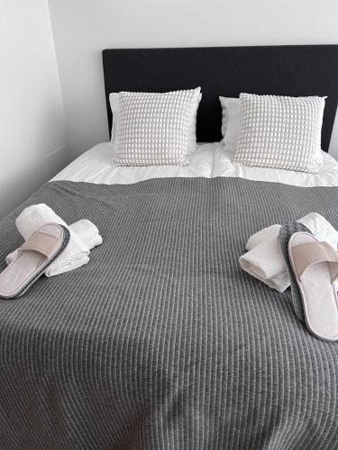 Postel nebo postele na pokoji v ubytování Lamminpää