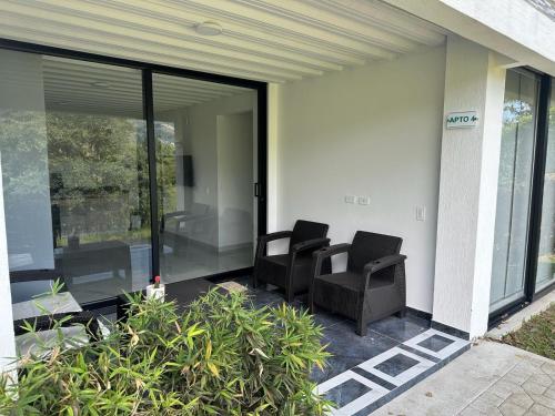 Khu vực ghế ngồi tại Apartamento Campestre con vistas de ensueño
