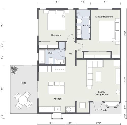 a floor plan of a house at Newly Rebuilt Ultra Clean Designer Home in Cupertino