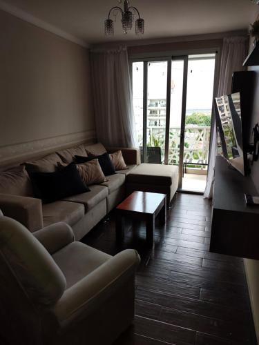 Posezení v ubytování Departamento con vista al Paraná