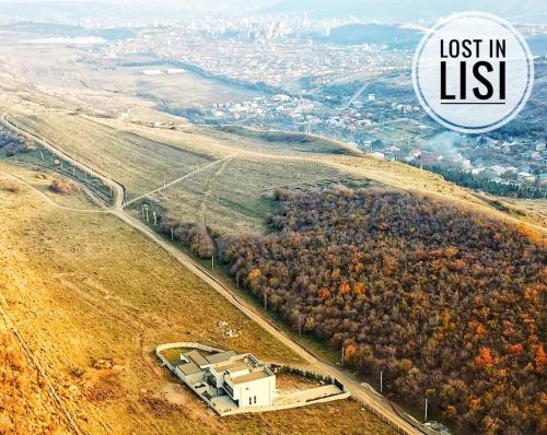 an aerial view of a house on a hill at Lostinlisi in Tbilisi City