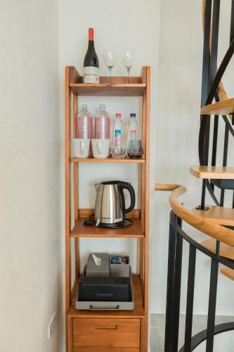 Una cocina o zona de cocina en 微笑海之夕潮弄海旅居