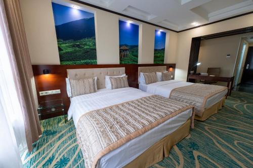Katil atau katil-katil dalam bilik di Hotel Kazzhol Almaty
