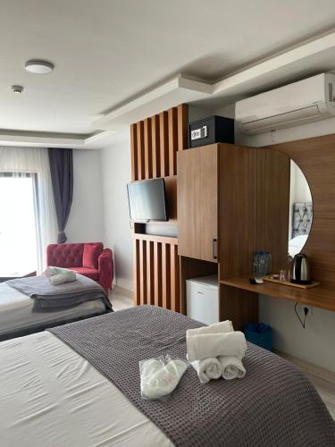 Katil atau katil-katil dalam bilik di SuperStay Sefaköy Otel