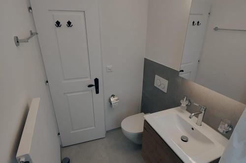 Ένα μπάνιο στο Ferienwohnung in der Natur