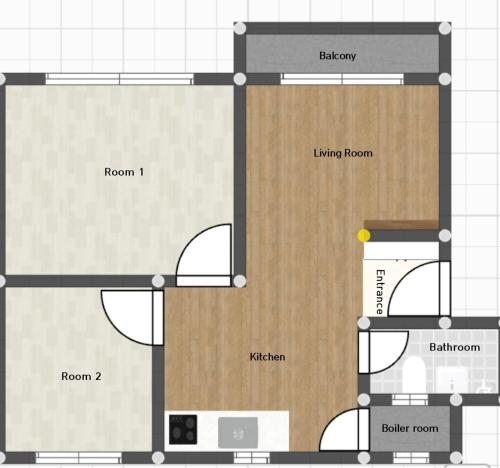 a floor plan of a apartment with a room at Eunyoung Stay in Suwon