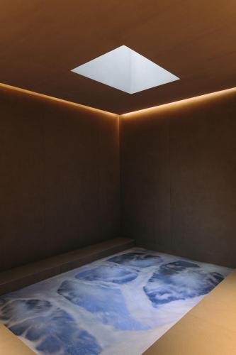 a room with a large painting on the ceiling at Villa Boscarino Boutique Hotel & Spa in Ragusa