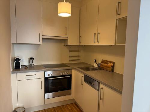 Kuchyň nebo kuchyňský kout v ubytování 2BR, Danube, Balkon, Central, U6 & S-Bahn - Axara Housing BRN 38