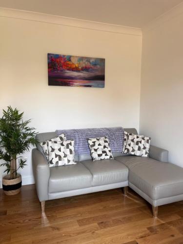 Et opholdsområde på The Wee Harbour Home