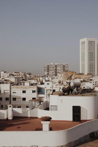a view of a city from the roof of a building at Le Square By Onomo Collection in Casablanca