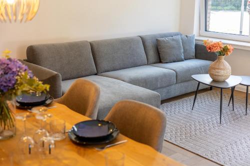 Ruang duduk di vechteliebe - Ferienwohnungen in Nordhorn
